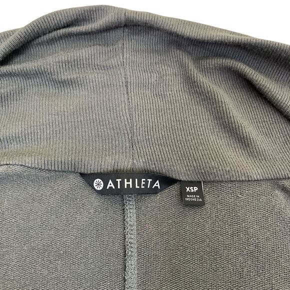 Athleta Sz XS Petite Pranayama Restore Wrap in Grey Buttery Soft Cardigan Yoga - Picture 10 of 16